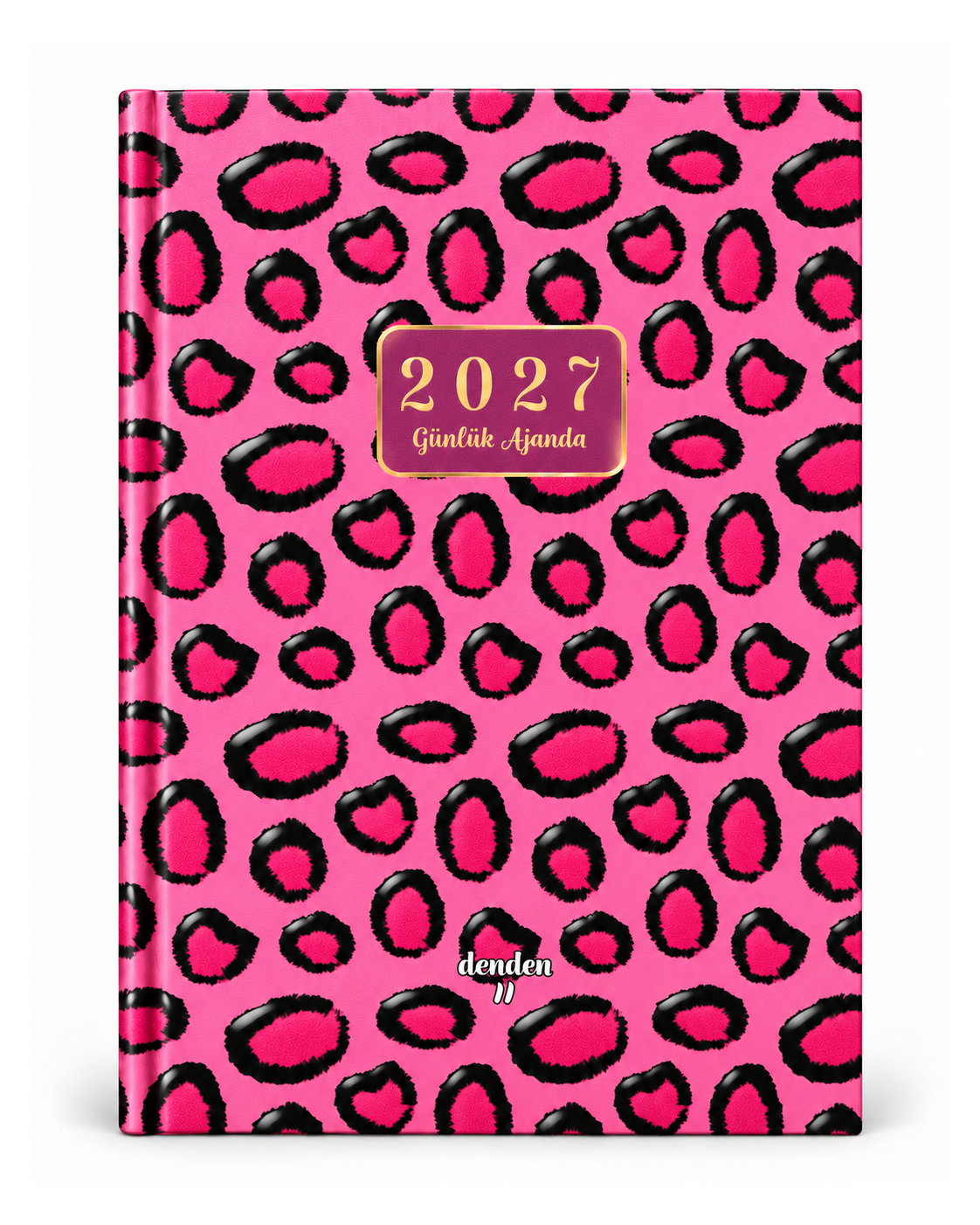 DENDEN 2027 GÜNLÜK AJANDA PEMBE BENEKLER 17X24 - görünüm 1 / 4