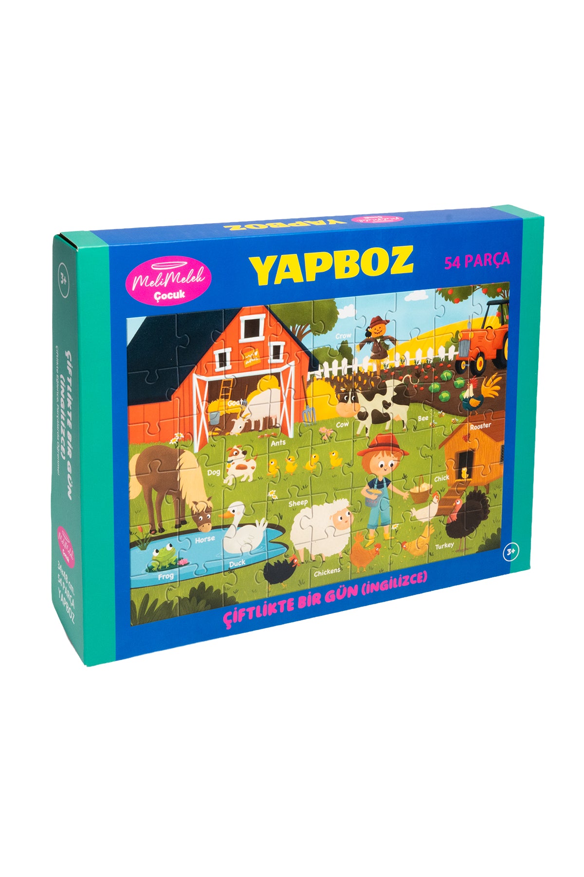 Melimelek Çocuk Yapboz Puzzle - Çiftlikte Bir Gün (İngilizce) (Ceyda Düvenci) - görünüm 1 / 3