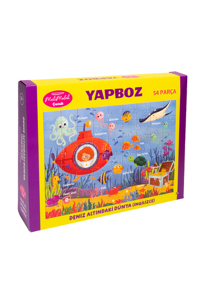Melimelek Çocuk Yapboz Puzzle - Deniz Altındaki Dünya (İngilizce)  (Ceyda Düvenci)