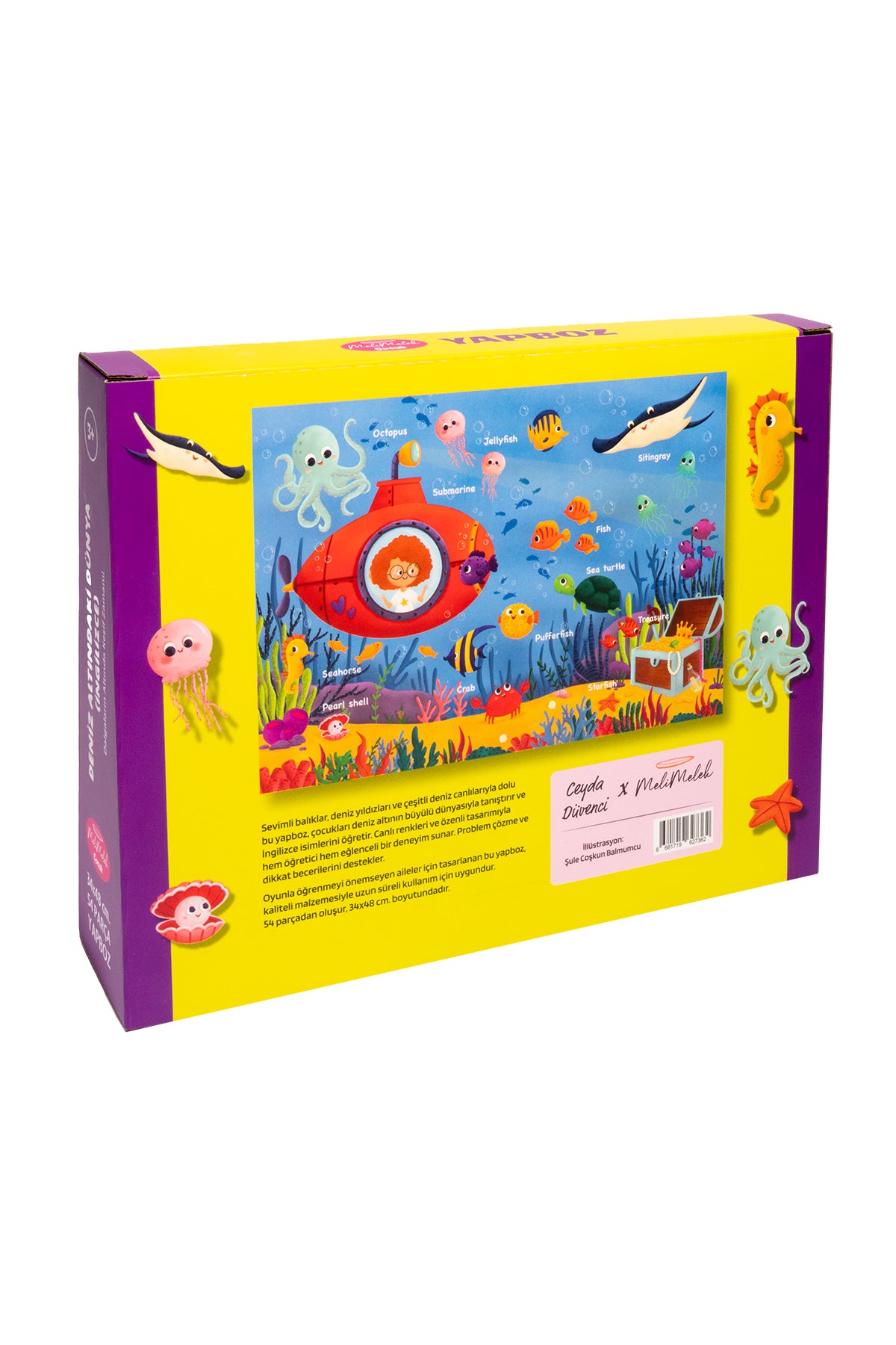 Melimelek Çocuk Yapboz Puzzle - Deniz Altındaki Dünya (İngilizce)  (Ceyda Düvenci) - görünüm 2 / 3