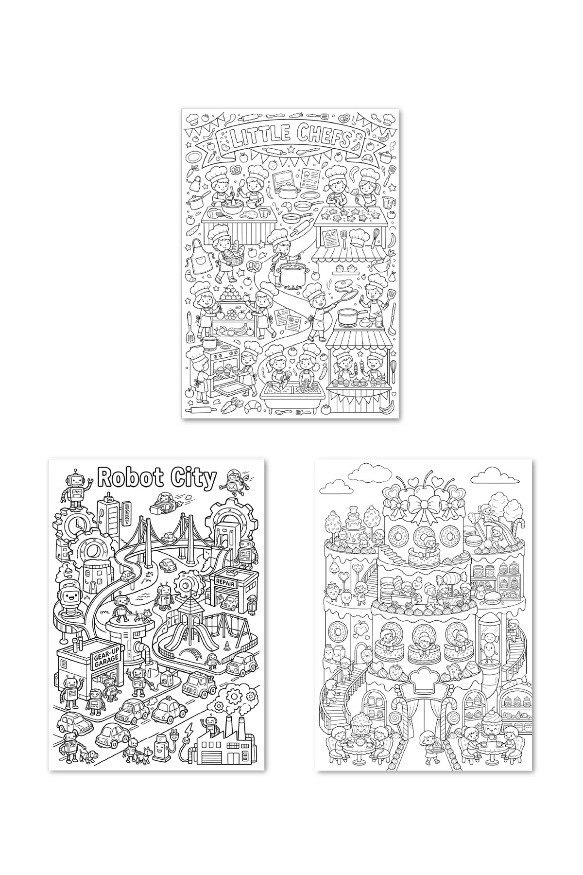 Melimelek Dev Boyama Posteri 3'lü Set 1 70x100 - görünüm 3 / 4