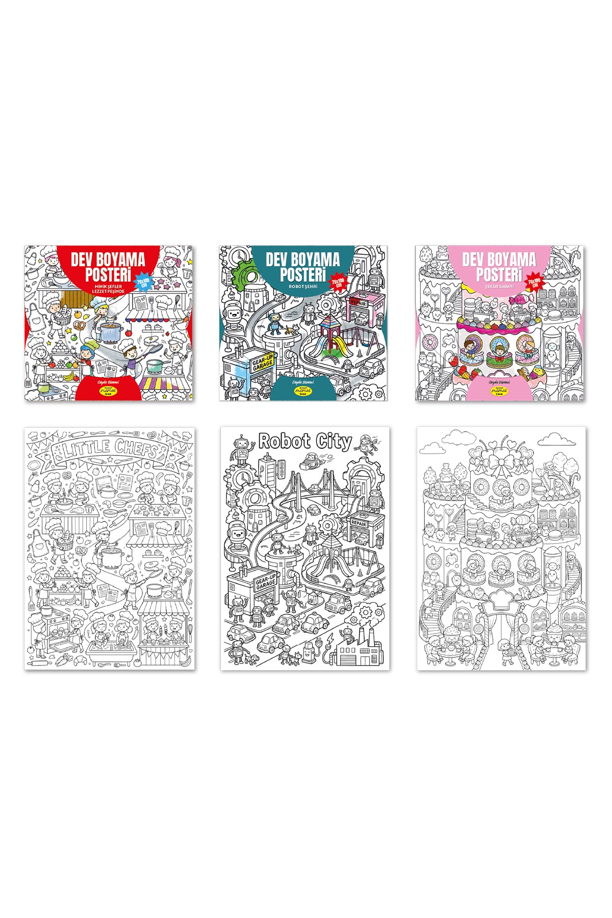 Melimelek Dev Boyama Posteri 3'lü Set 1 70x100 - görünüm 2 / 4
