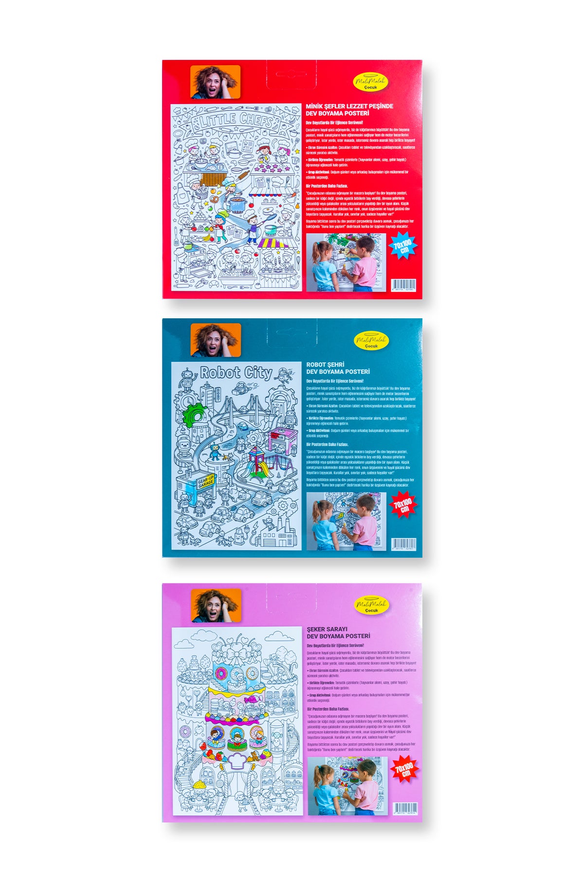 Melimelek Dev Boyama Posteri 3'lü Set 1 70x100 - görünüm 4 / 4