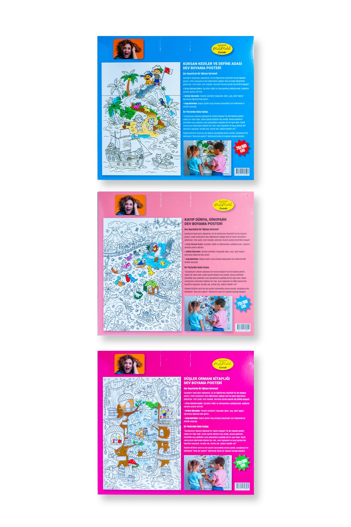 Melimelek Dev Boyama Posteri 3'lü Set 2 70x100 - görünüm 4 / 4