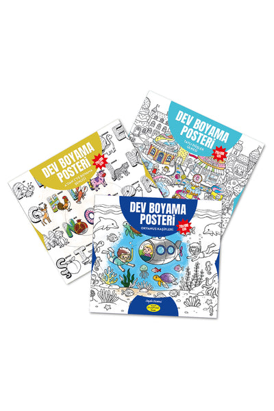 Melimelek Dev Boyama Posteri 3'lü Set 3 70x100