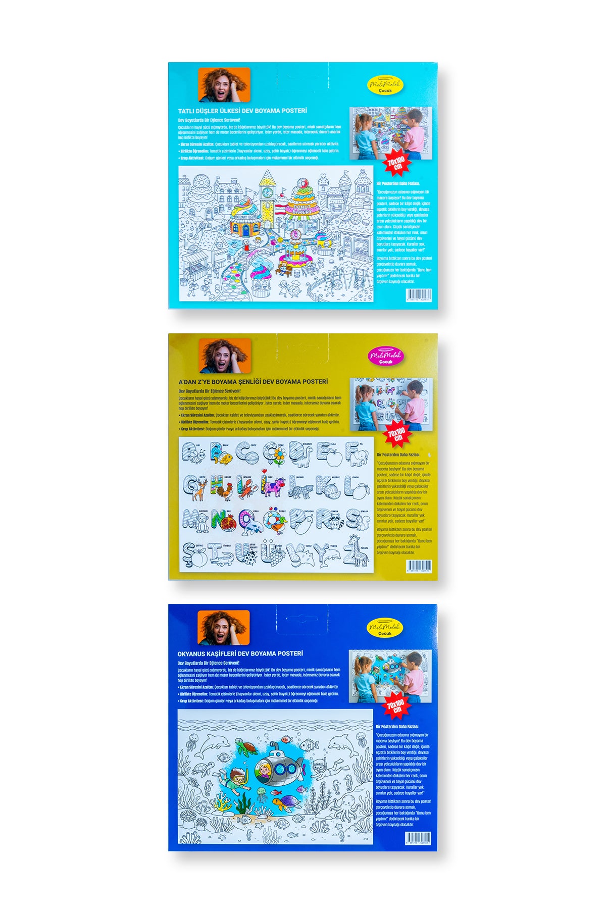 Melimelek Dev Boyama Posteri 3'lü Set 3 70x100 - görünüm 3 / 3