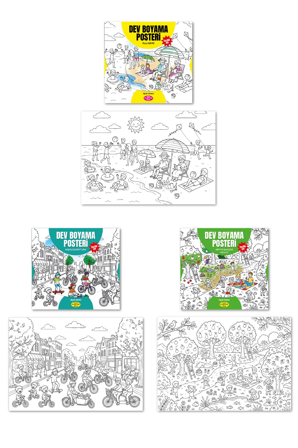Melimelek Dev Boyama Posteri 3'lü Set 5 70x100 - görünüm 2 / 4
