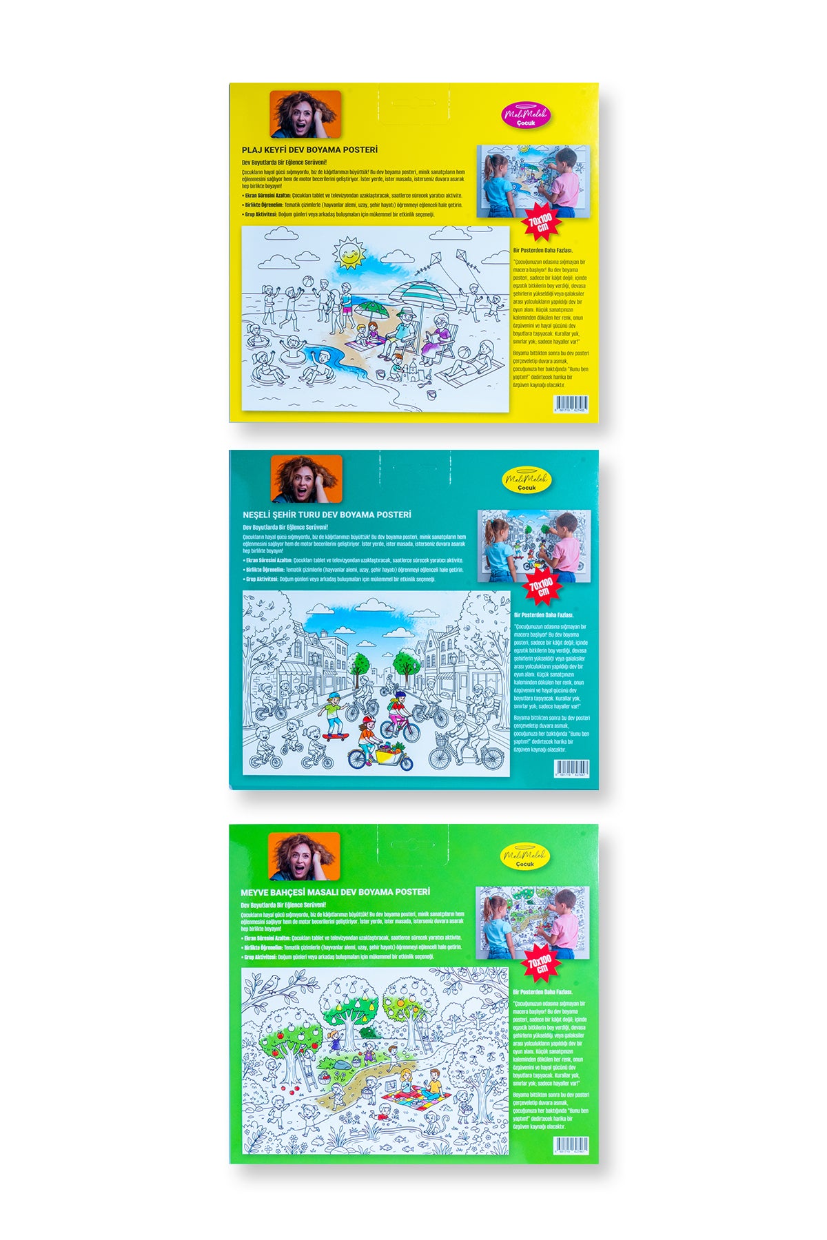 Melimelek Dev Boyama Posteri 3'lü Set 5 70x100 - görünüm 4 / 4