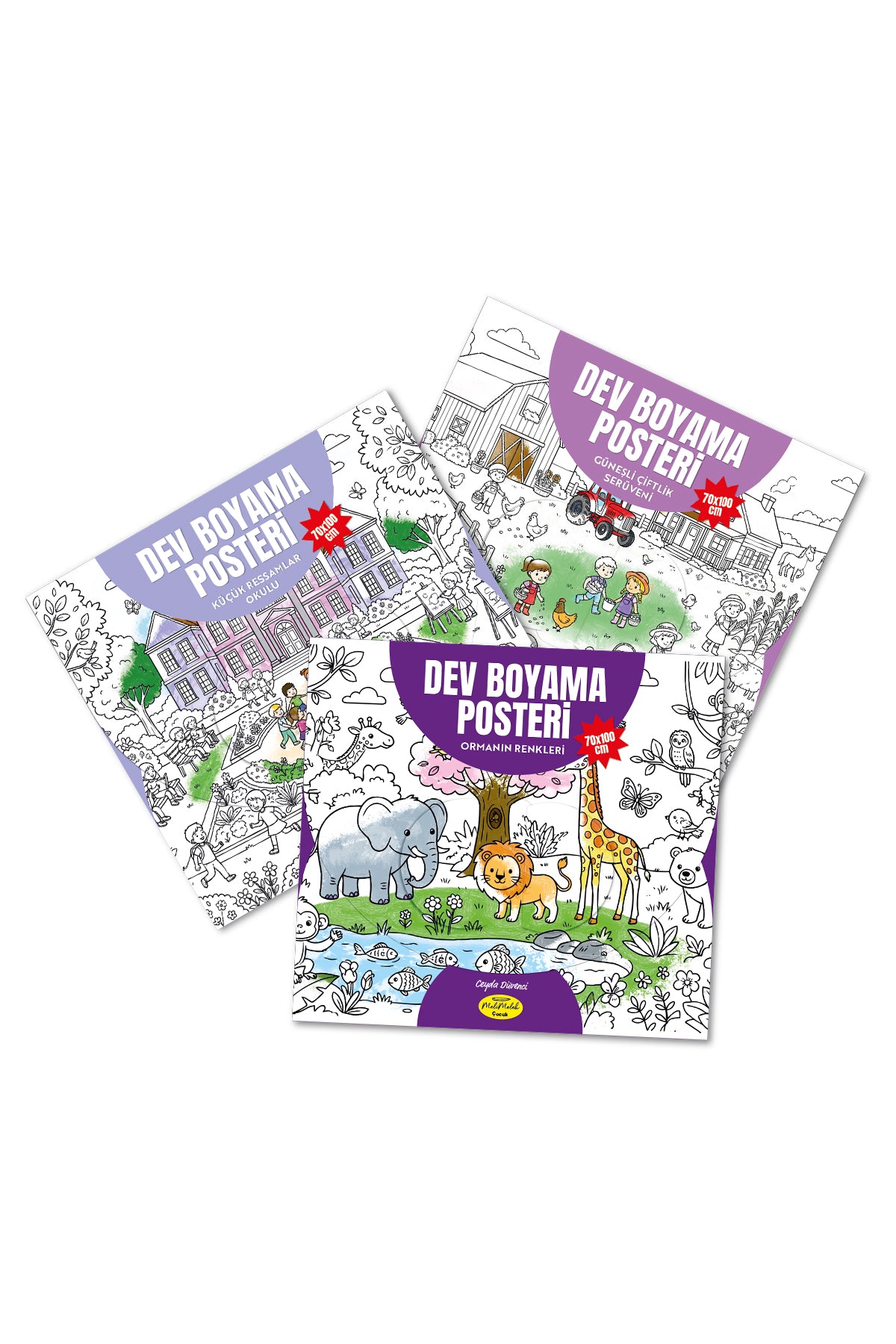 Melimelek Dev Boyama Posteri 3'lü Set 6 70x100 - görünüm 1 / 4