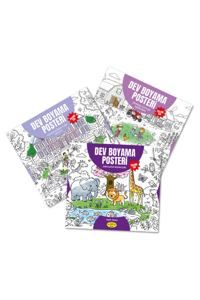 Melimelek Dev Boyama Posteri 3'lü Set 6 70x100