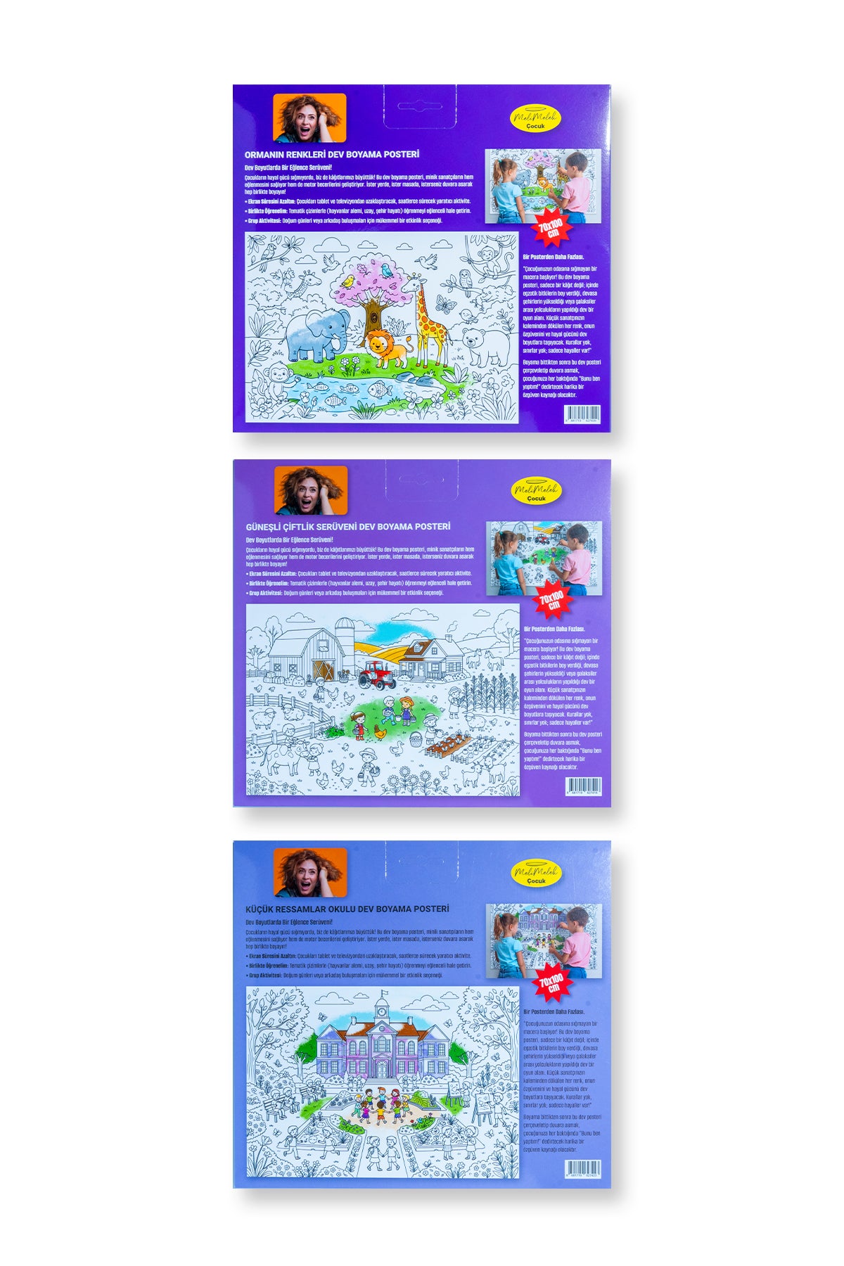 Melimelek Dev Boyama Posteri 3'lü Set 6 70x100 - görünüm 4 / 4