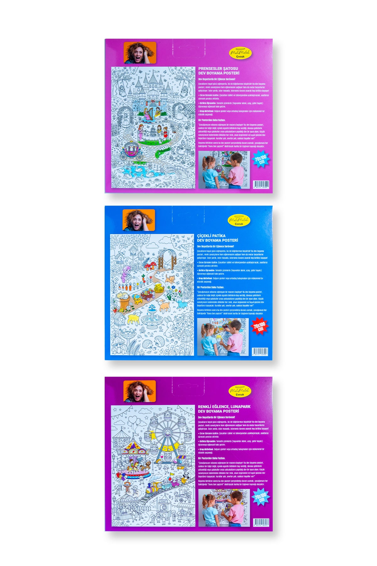 Melimelek Dev Boyama Posteri 3'lü Set 8 70x100 - görünüm 4 / 4
