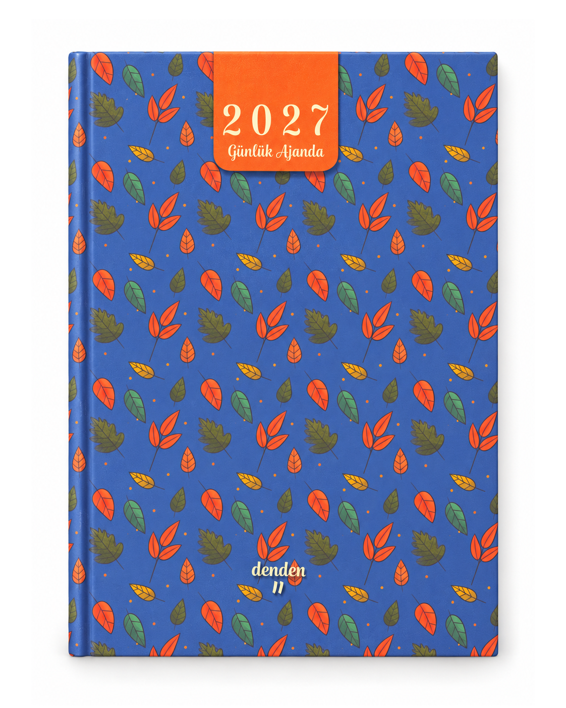 DENDEN 2027 GÜNLÜK AJANDA YAPRAKLAR MAVİ 17X24 - görünüm 1 / 4