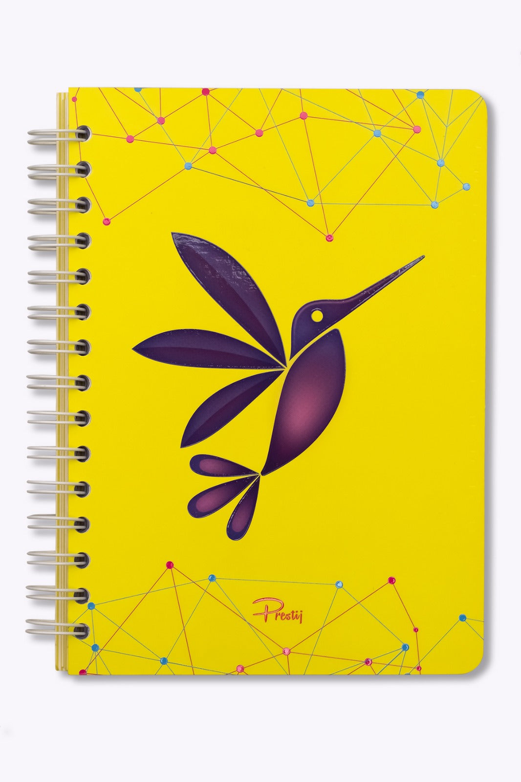 Prestij Hummingbird Neon Sarı Spiralli Kareli Defter - görünüm 1 / 5