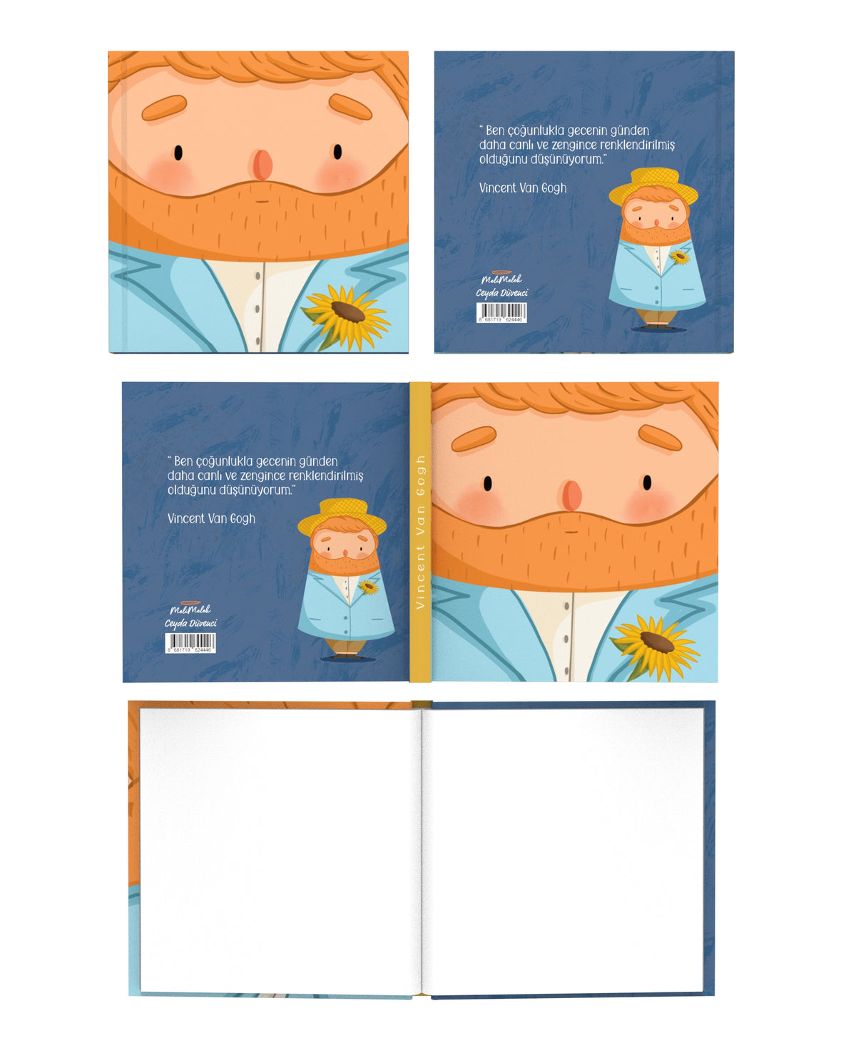 Melimelek Ressamlar Set Çizgisiz Defter 15x15 - görünüm 6 / 8