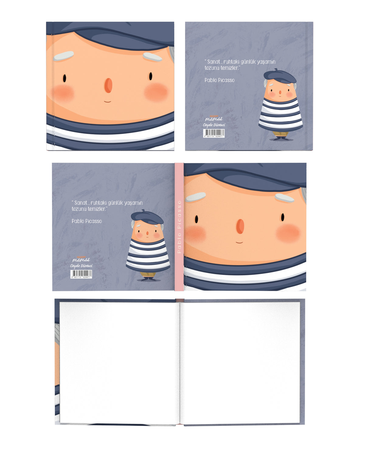 Melimelek Ressamlar Set Çizgisiz Defter 15x15 - görünüm 4 / 8