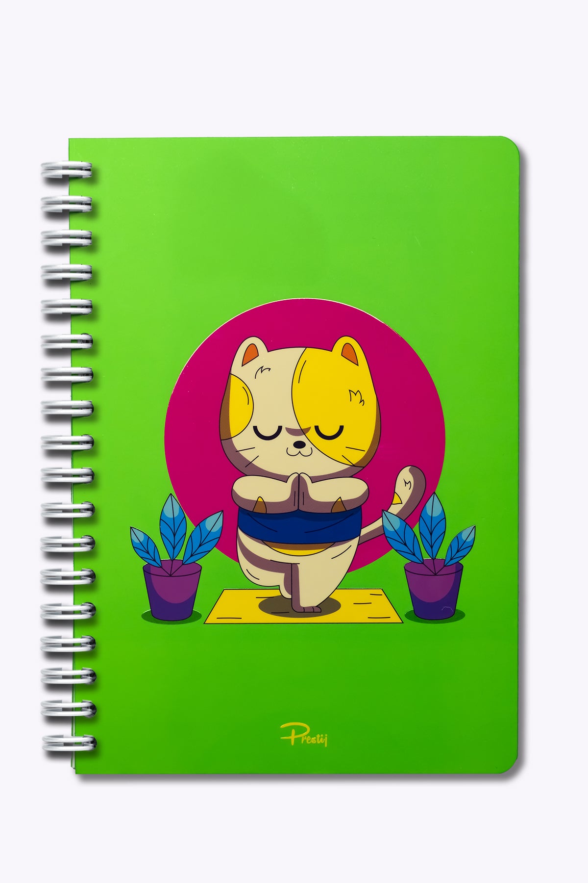 Prestij Meditation Cat Neon Yeşil Kareli Defter 17x24 - görünüm 1 / 5