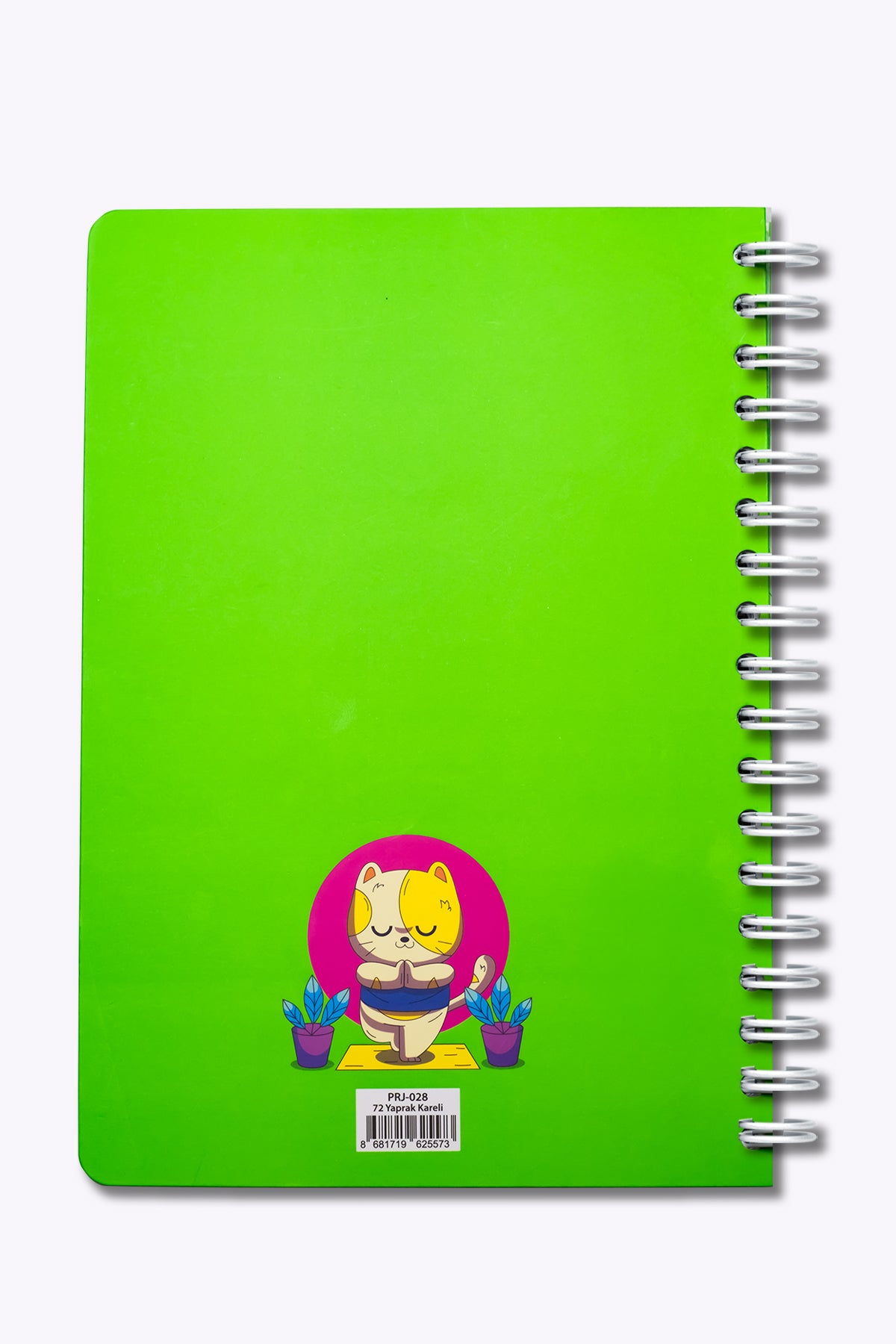 Prestij Meditation Cat Neon Yeşil Kareli Defter 17x24 - görünüm 5 / 5