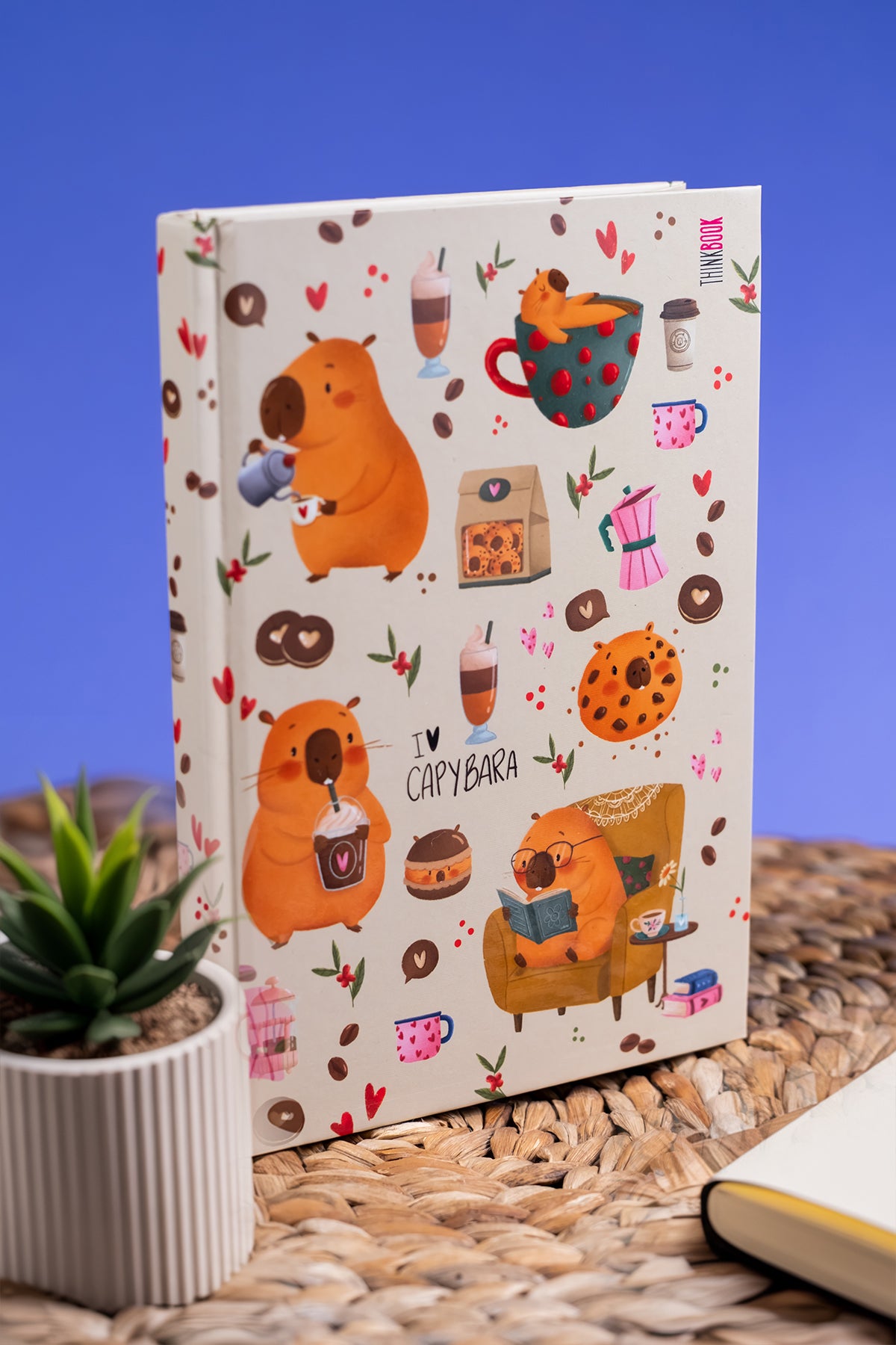 Thinkbook Capybara Kurabiye Sert Kapaklı Defter 14x20 - görünüm 2 / 4