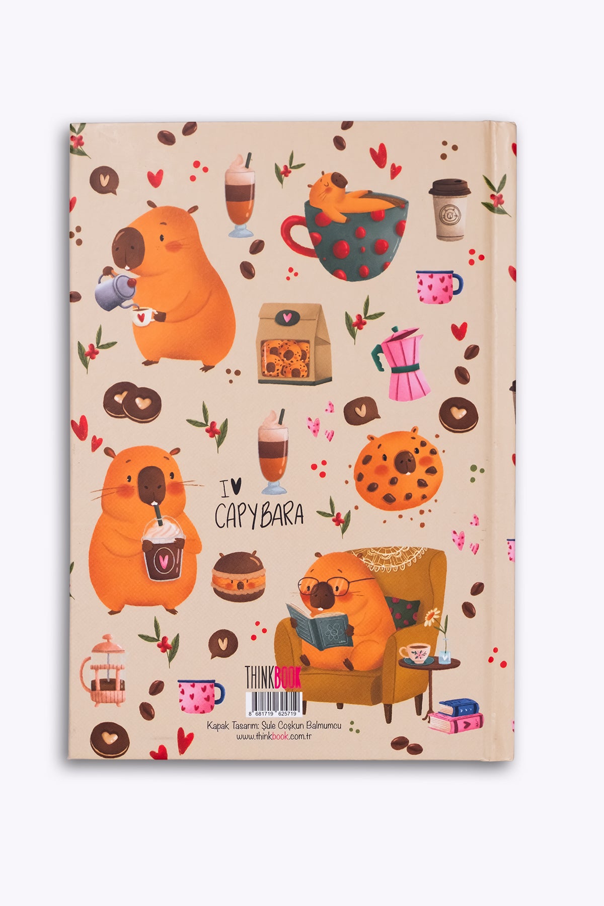 Thinkbook Capybara Kurabiye Sert Kapaklı Defter 14x20 - görünüm 4 / 4