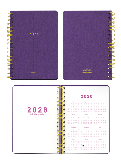 Melimelek 2026 Mor Günlük Ajanda (Bez Ciltli) - Ceyda Düvenci