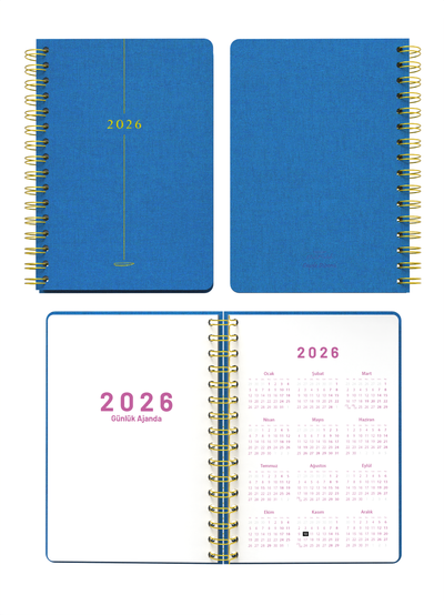 Melimelek 2026 Mavi Günlük Ajanda (Bez Ciltli) - Ceyda Düvenci