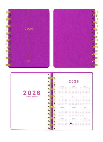 Melimelek 2026 Pembe Günlük Ajanda (Bez Ciltli) - Ceyda Düvenci