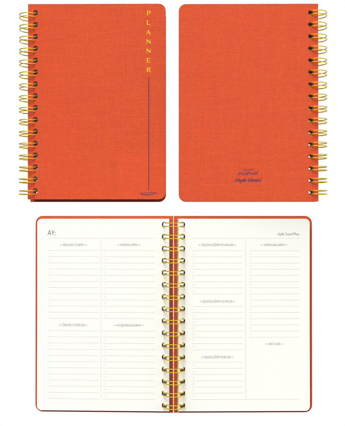 Melimelek Planner Turuncu (Bez Ciltli) - Ceyda Düvenci - görünüm 2 / 5