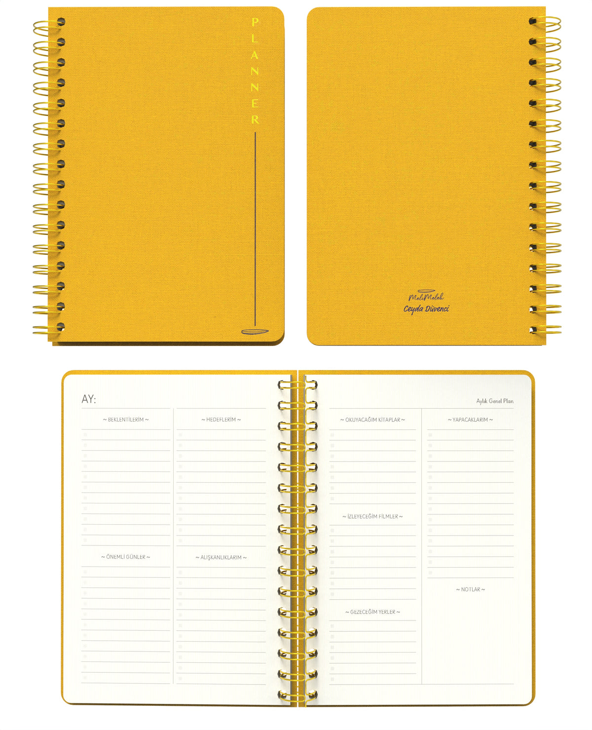 Melimelek Planner Hardal (Bez Ciltli) - Ceyda Düvenci - görünüm 2 / 5