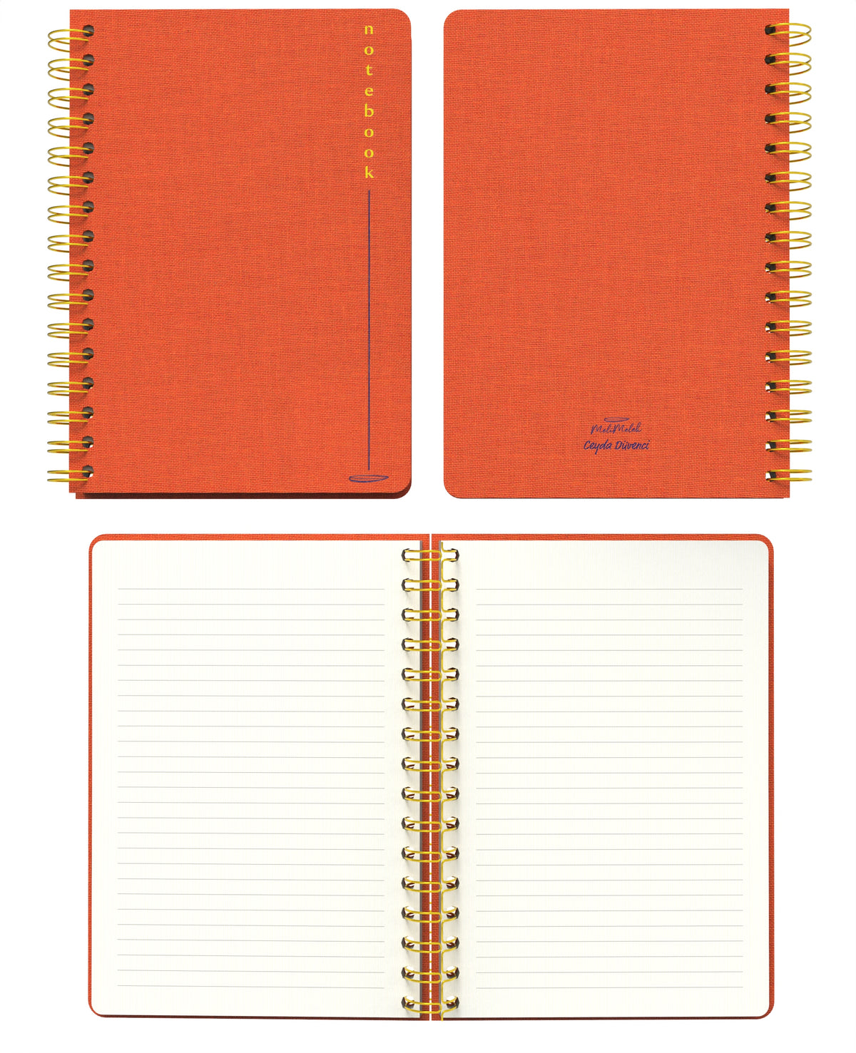 Melimelek Çizgili Defter Turuncu (Bez Ciltli) - Ceyda Düvenci - görünüm 2 / 5