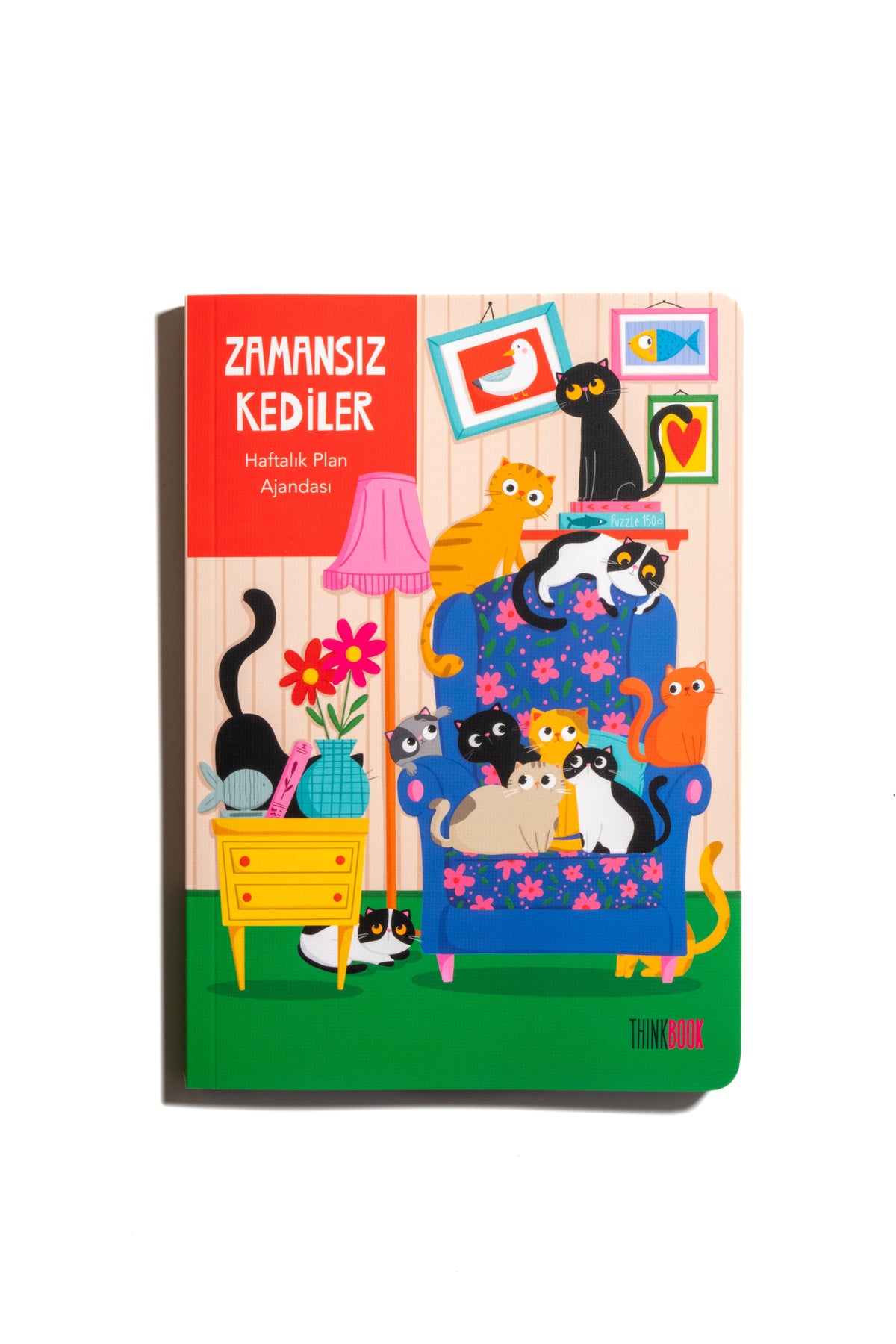 Thinkbook Zamansız Ajanda, Zamansız Kediler Ajandası Renkli Koltuk - görünüm 1 / 4