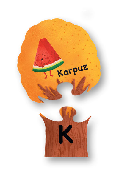 Melimelek Çocuk Yapboz Puzzle - Sebze ve Meyveleri Öğreniyorum (Ceyda Düvenci)