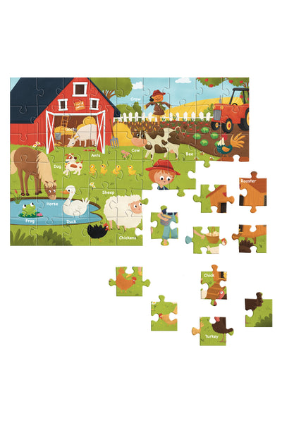 Melimelek Çocuk Yapboz Puzzle - Çiftlikte Bir Gün (İngilizce) (Ceyda Düvenci)