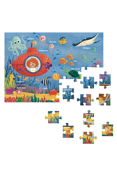 Melimelek Çocuk Yapboz Puzzle - Deniz Altındaki Dünya (İngilizce)  (Ceyda Düvenci)