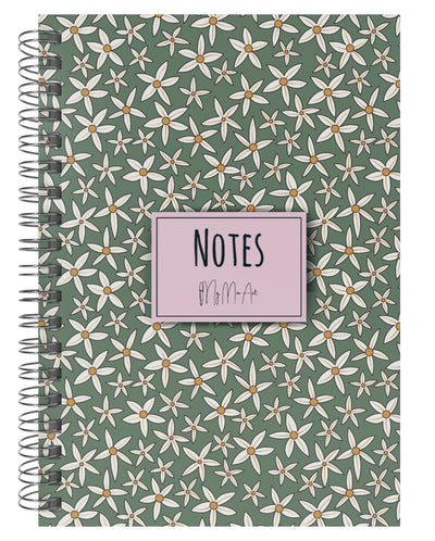 My Mia Art Starflower-Big   Sert Kapak Spiralli Defter, 17x24 cm