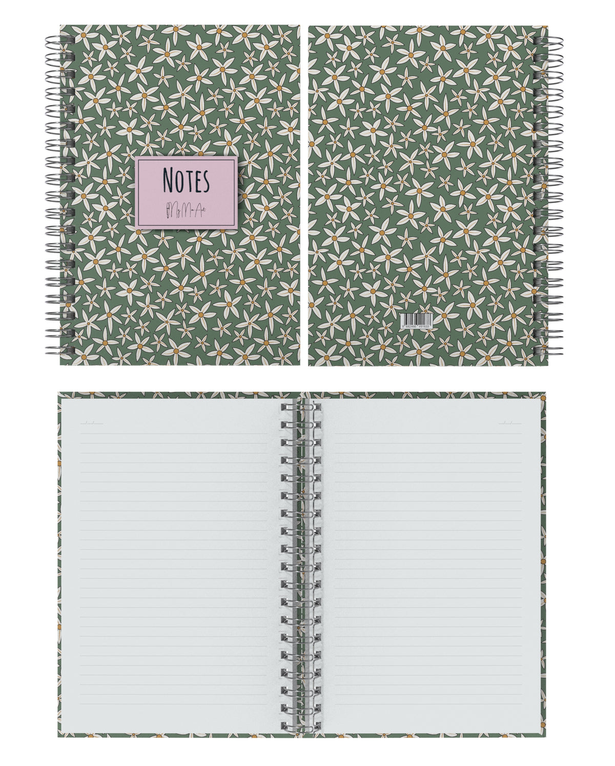 My Mia Art Starflower-Big   Sert Kapak Spiralli Defter, 17x24 cm - görünüm 2 / 5