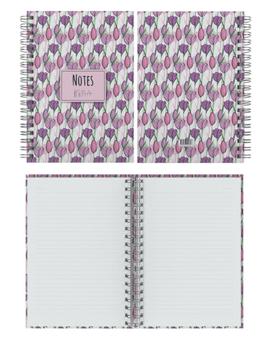 My Mia Art Tulip-Big Sert Kapak Spiralli Defter, 17x24 cm