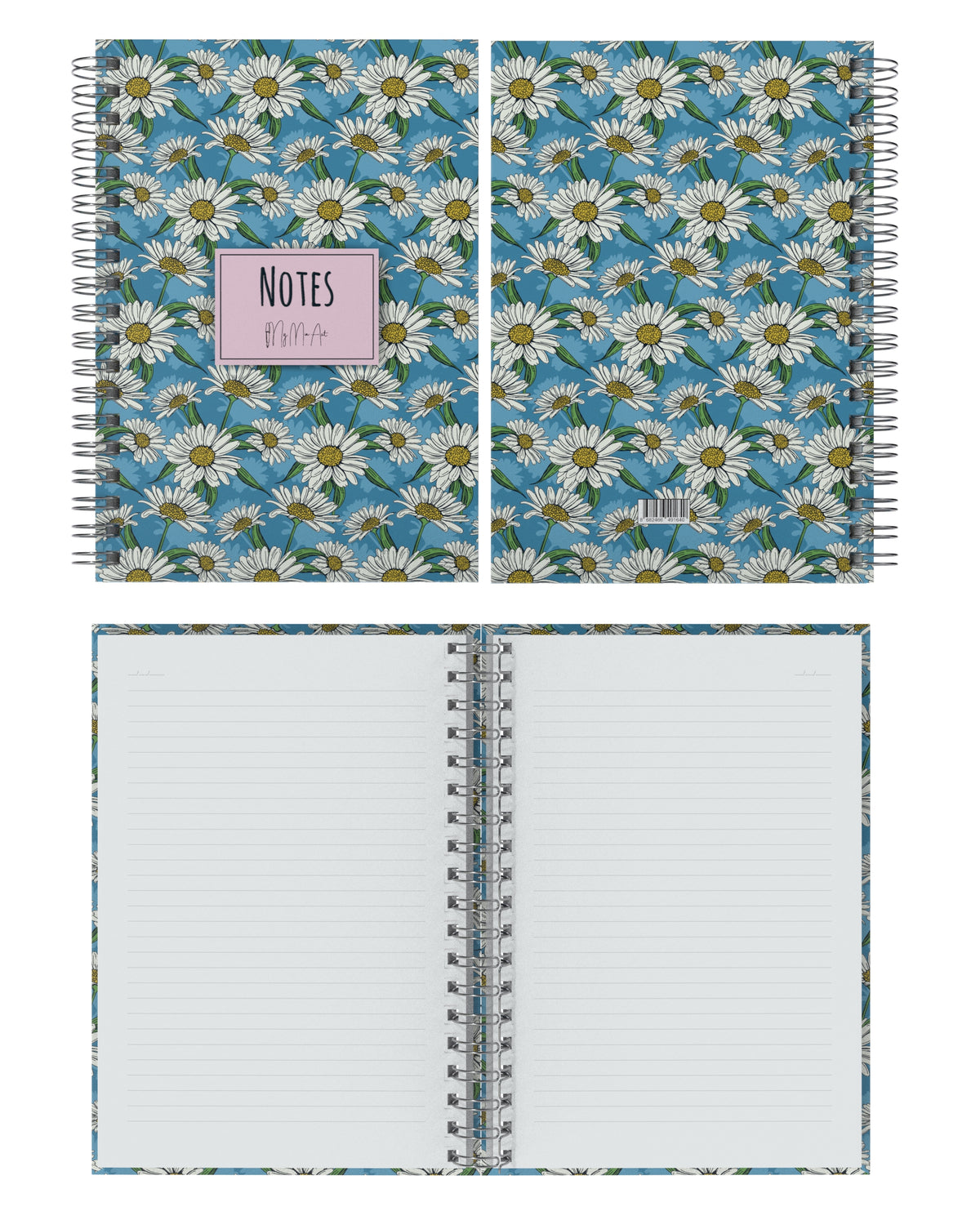 My Mia Art Daisy-Midi Sert Kapak Spiralli Defter, 14x20 cm - görünüm 2 / 5