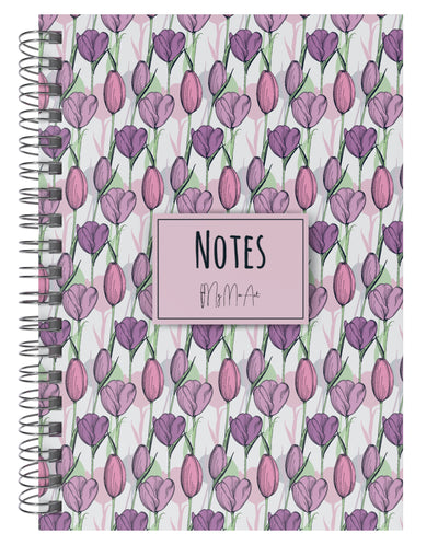 My Mia Art Tulip-Midi  Sert Kapak Spiralli Defter, 14x20 cm