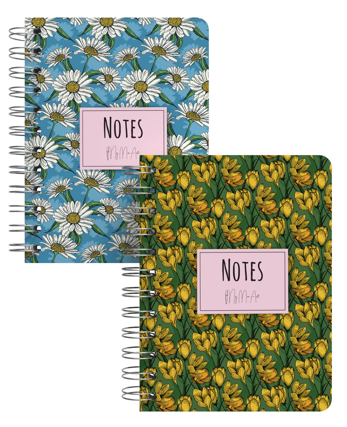 My Mia Art Daisy Magnolia Mini Sert Kapaklı Spiralli Defter Set - görünüm 1 / 4