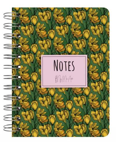 My Mia Art Daisy Magnolia Mini Sert Kapaklı Spiralli Defter Set