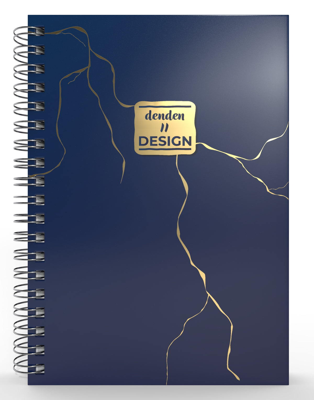 Denden Mermer Lacivert  Spiralli Defter, 17x24 cm - görünüm 1 / 5