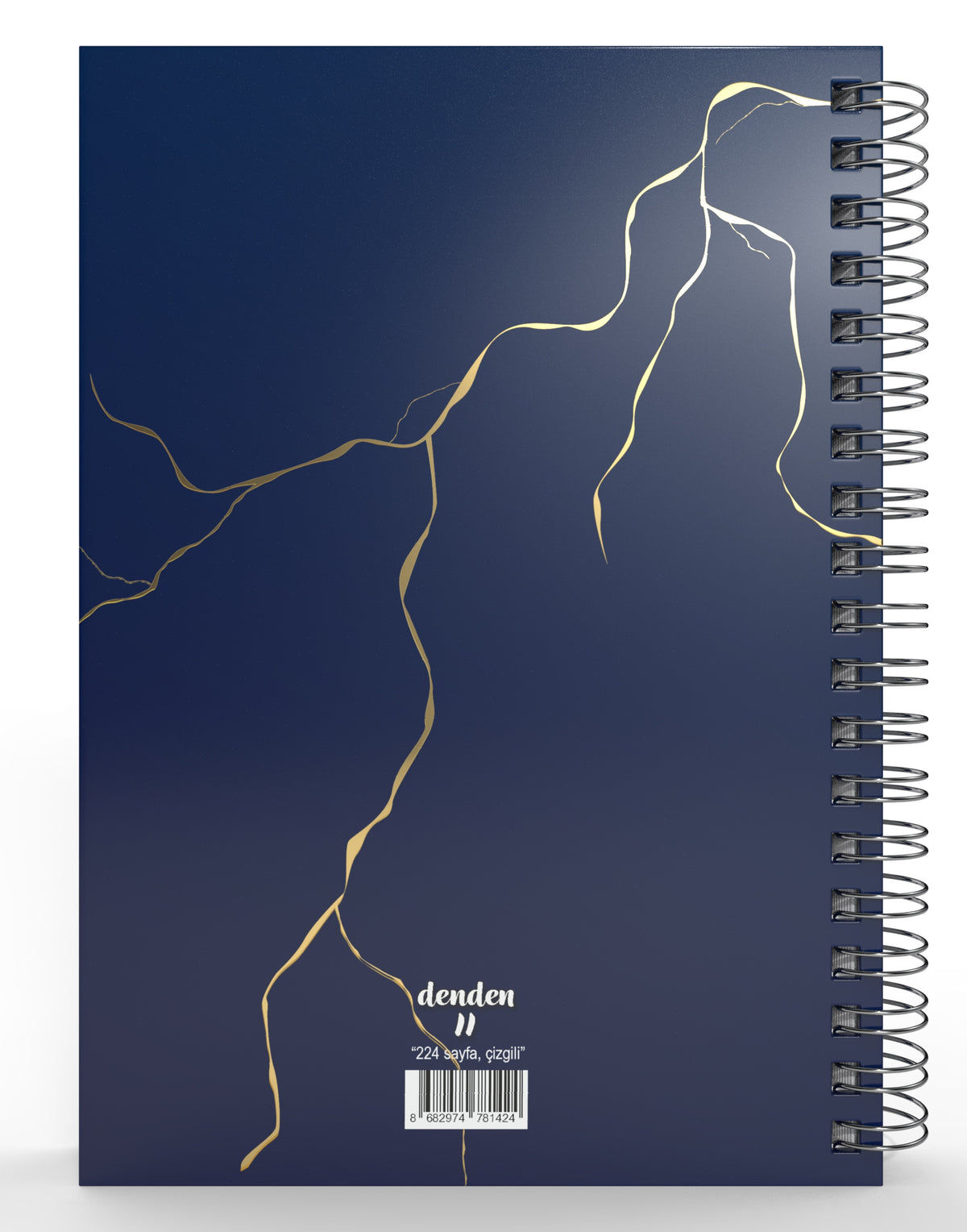 Denden Mermer Lacivert  Spiralli Defter, 17x24 cm - görünüm 5 / 5