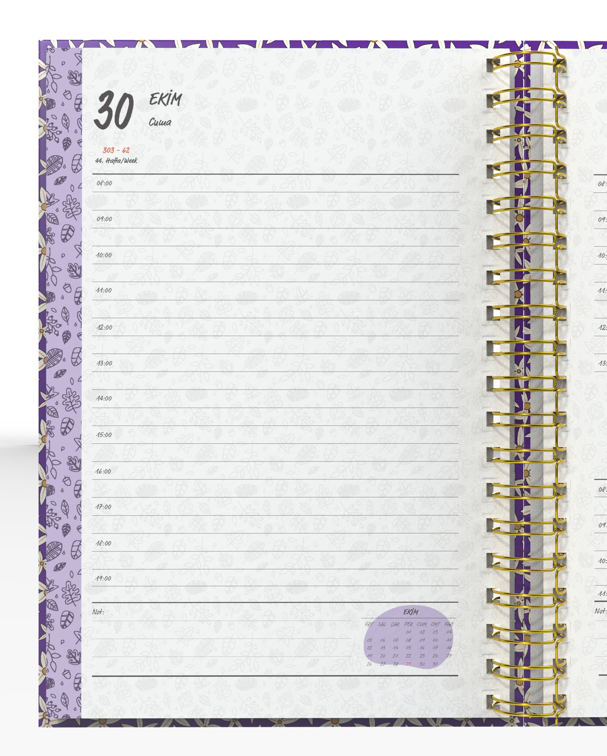 Denden Spiralli 2026 Günlük Ajanda Flowers 1 - görünüm 4 / 6