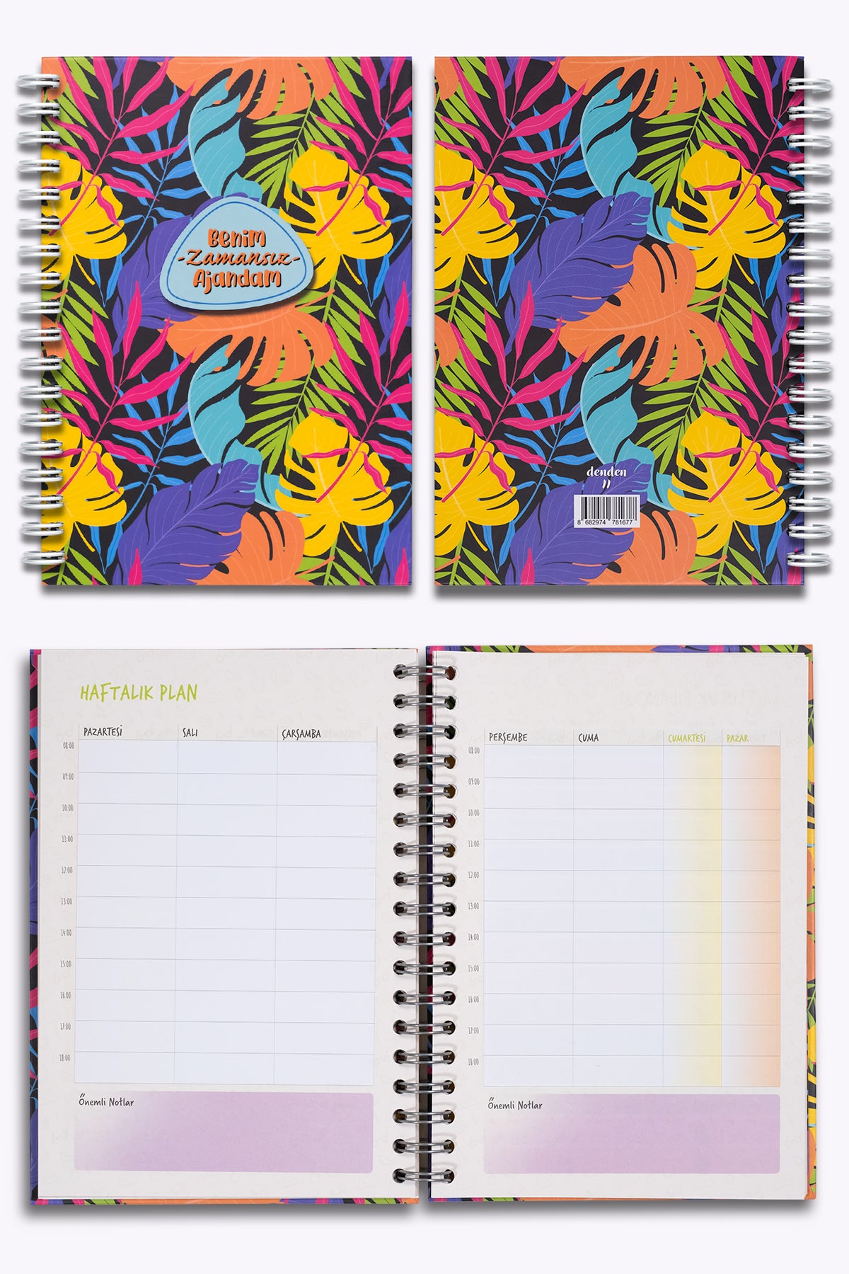 Denden Benim Ajandam Colourful Zamansız Ajanda, 17x24 cm - görünüm 5 / 6