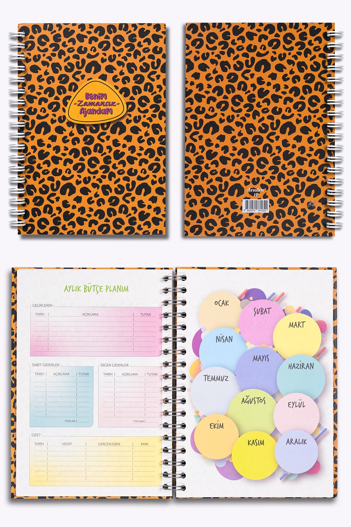 Denden Benim Ajandam Leopar Zamansız Ajanda, 17x24 cm - görünüm 5 / 6