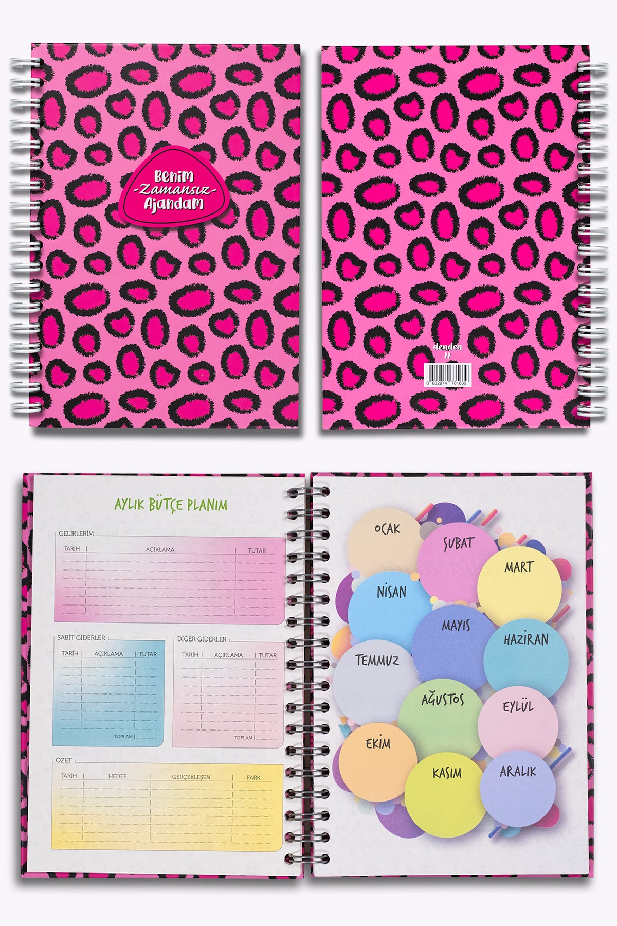 Denden Benim Ajandam Pink Power Zamansız Ajanda, 17x24 cm - görünüm 2 / 3