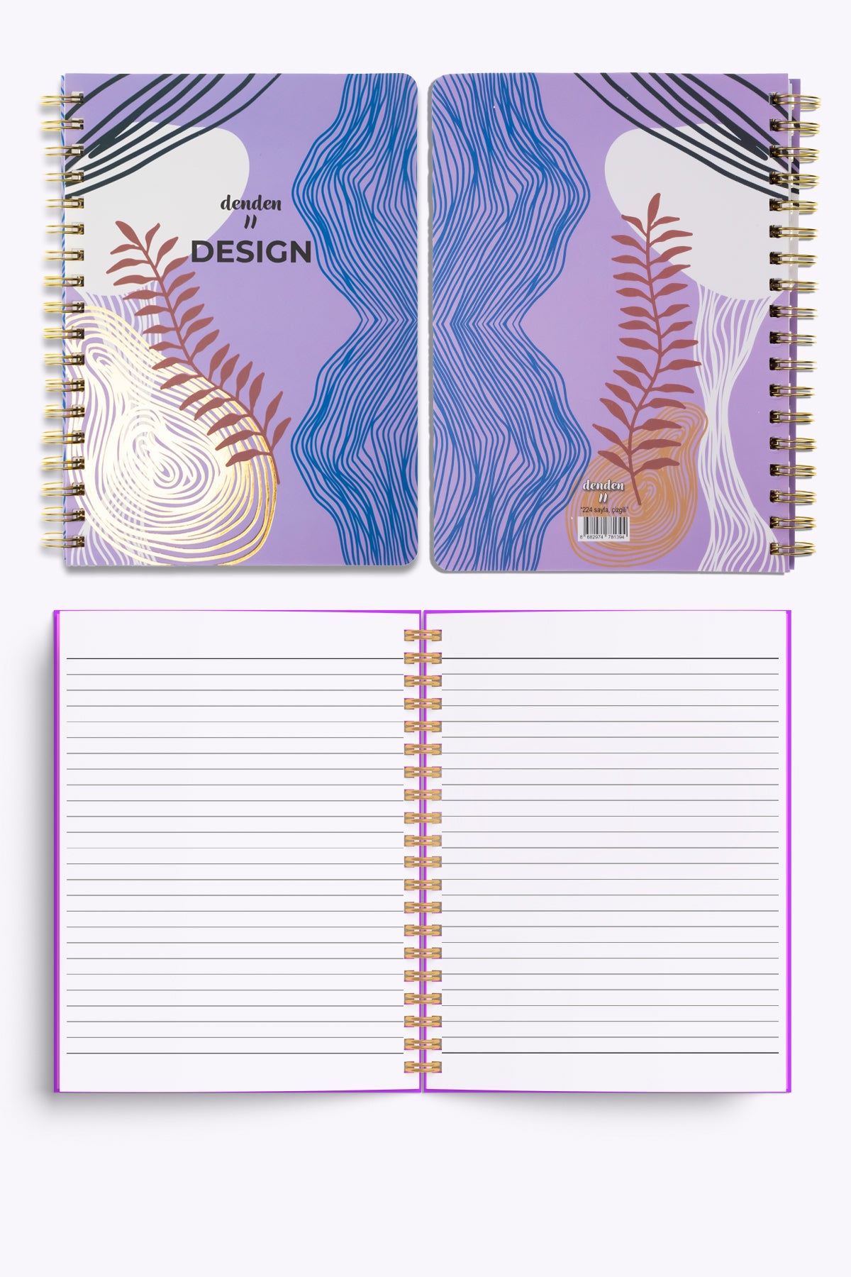 Denden Redactar Mor Spiralli Defter, 17x24 cm - görünüm 4 / 4