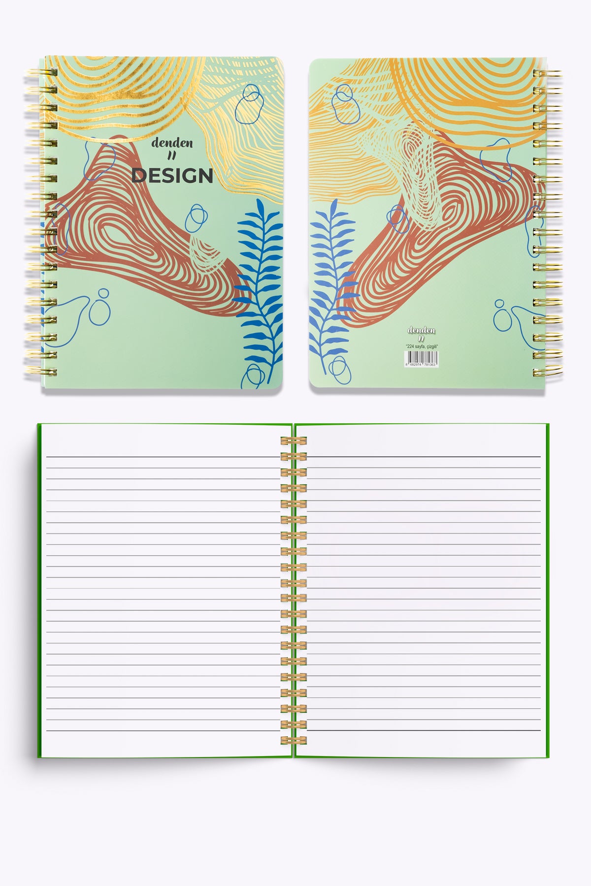 Denden Redactar Yeşil  Spiralli Defter, 17x24 cm - görünüm 4 / 4