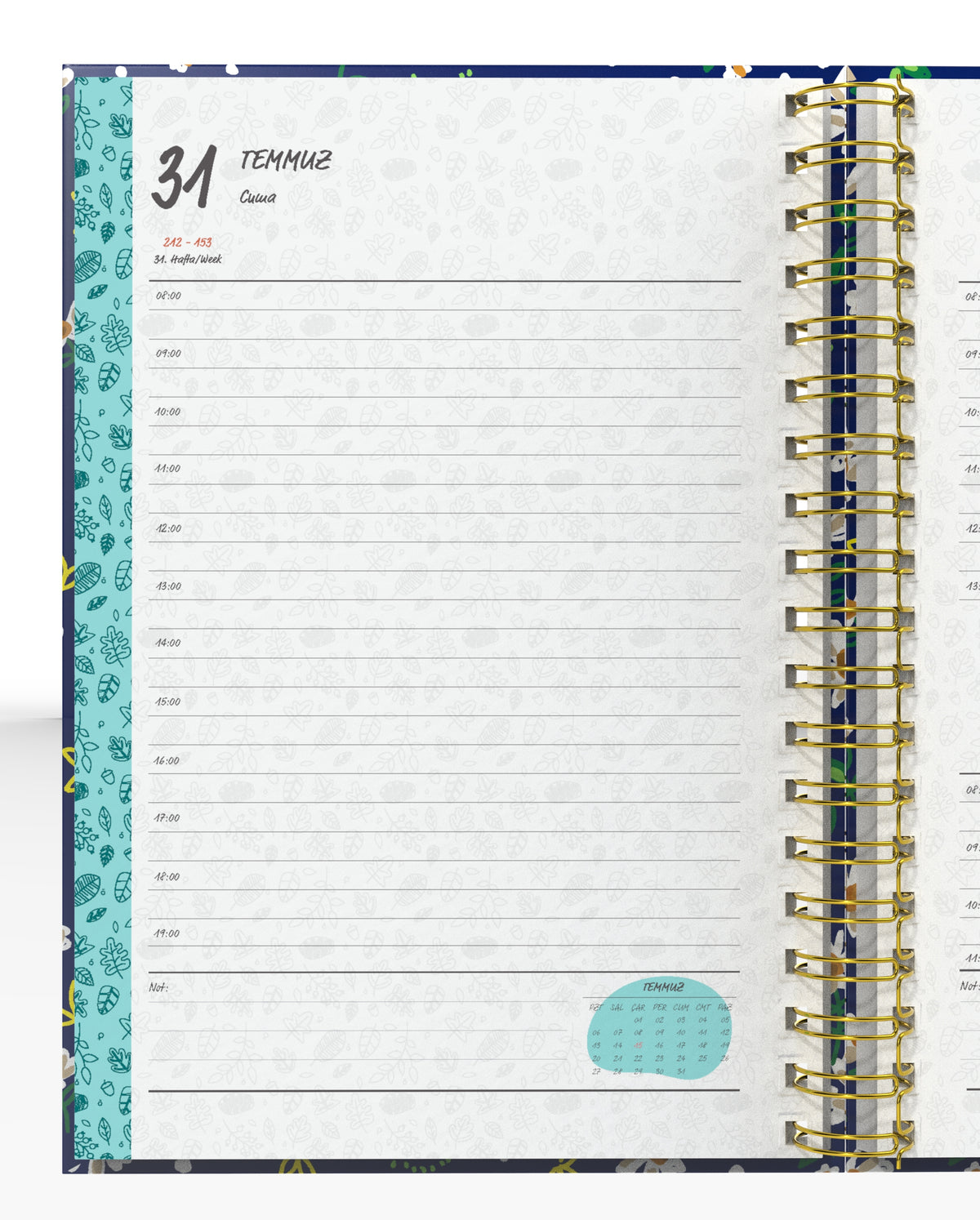 Denden Spiralli 2026 Günlük Ajanda Flowers 3 - görünüm 4 / 6